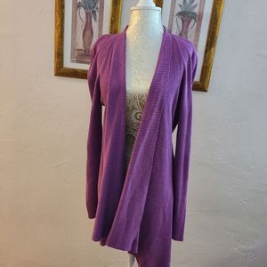 Eileen Fisher Purple Open Front Cardigan - Size M
